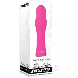 Evolved Love Is Back Twist & Shout Silicone Rechargeable Vibrator - Pink