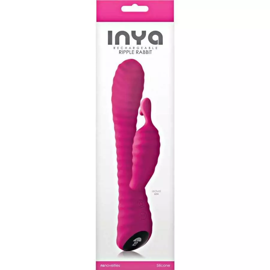 NS Novelties INYA Ripple Rabbit Vibrator (Pink)