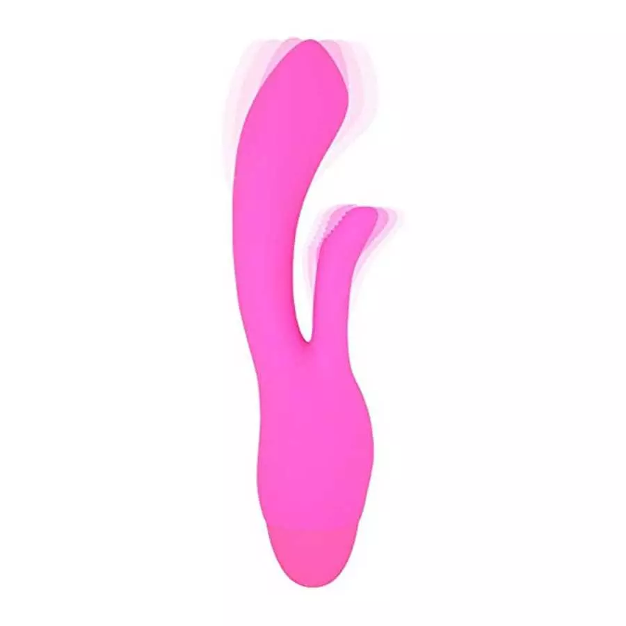 Pink B.O.B. Silicone Rabbit Vibrator Multi Function Vibrations for Clitoral and G-Spot Stimulation Adult Sex Toy