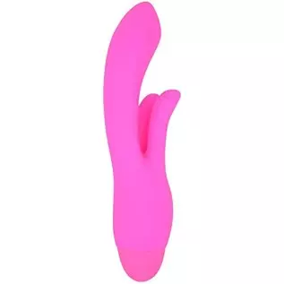 Pink B.O.B. Silicone Rabbit Vibrator Multi Function Vibrations for Clitoral and G-Spot Stimulation Adult Sex Toy