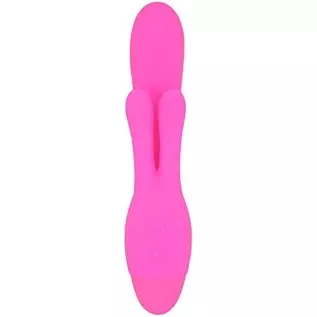 Pink B.O.B. Silicone Rabbit Vibrator Multi Function Vibrations for Clitoral and G-Spot Stimulation Adult Sex Toy