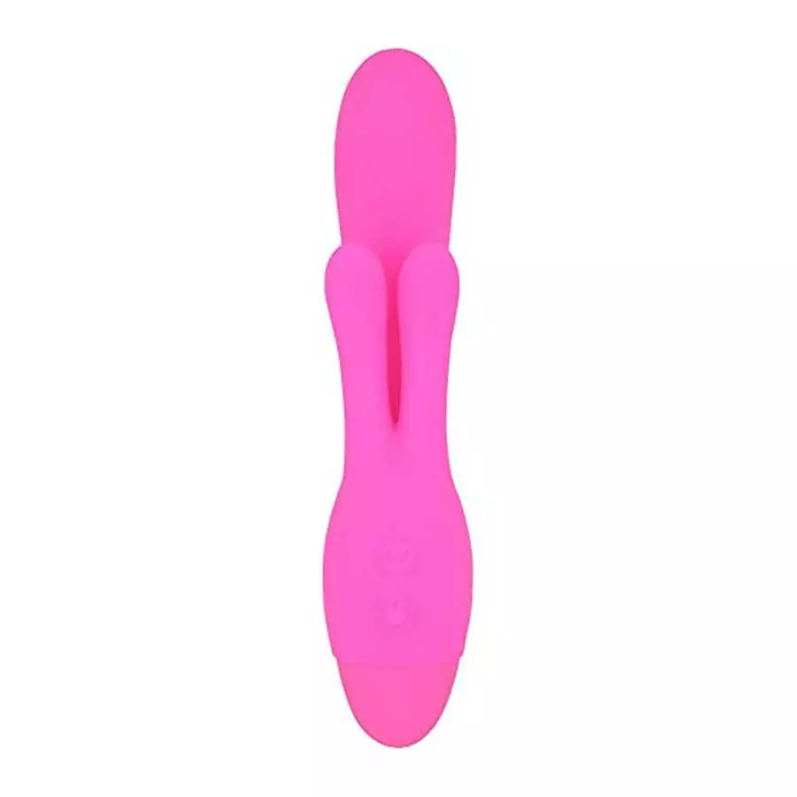Pink B.O.B. Silicone Rabbit Vibrator Multi Function Vibrations for Clitoral and G-Spot Stimulation Adult Sex Toy