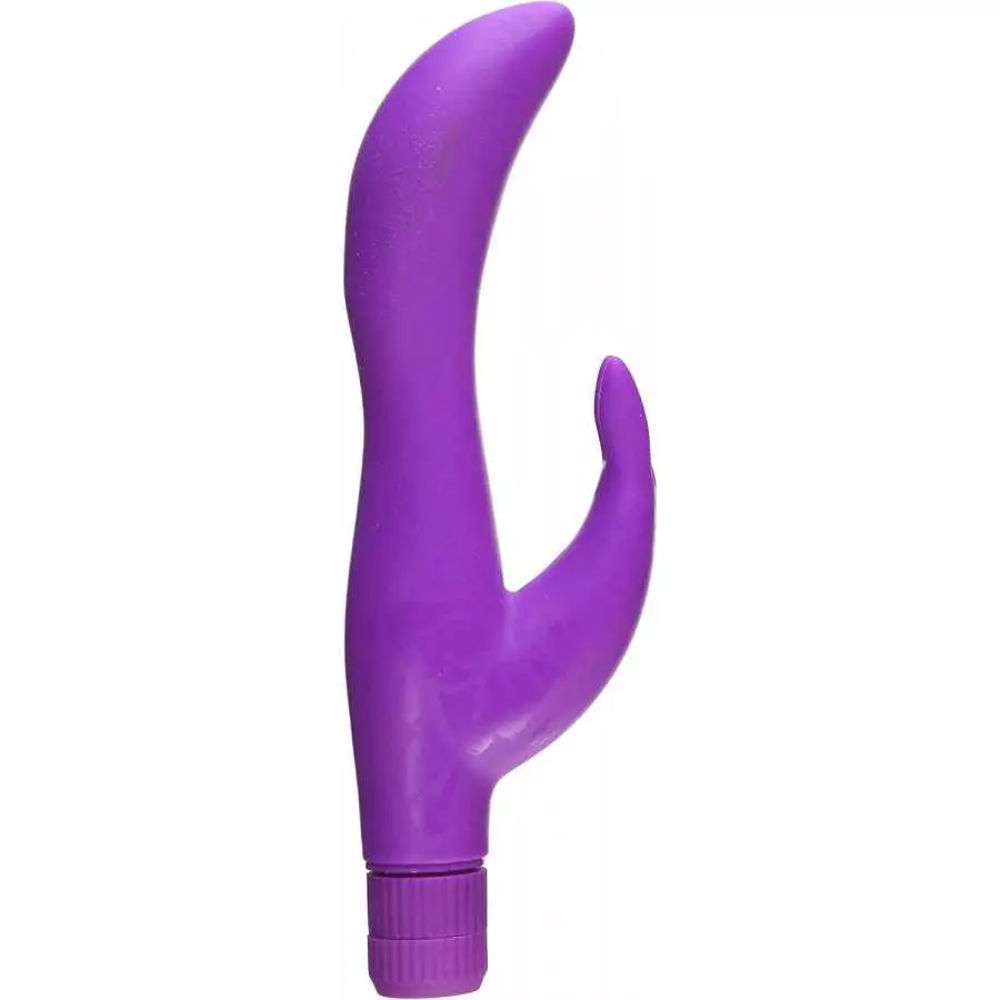 Trinity Vibes Slim Silicone Rabbit Vibe, Purple Trinity Vibes Slim Silicone Rabbit Vibe, Purple