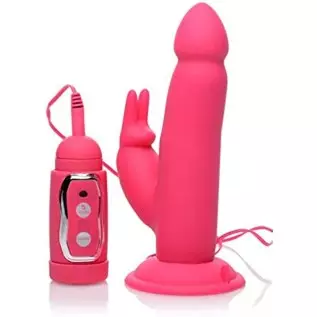 Frisky Head Spin Pink Dancing Silicone Rabbit Vibrator