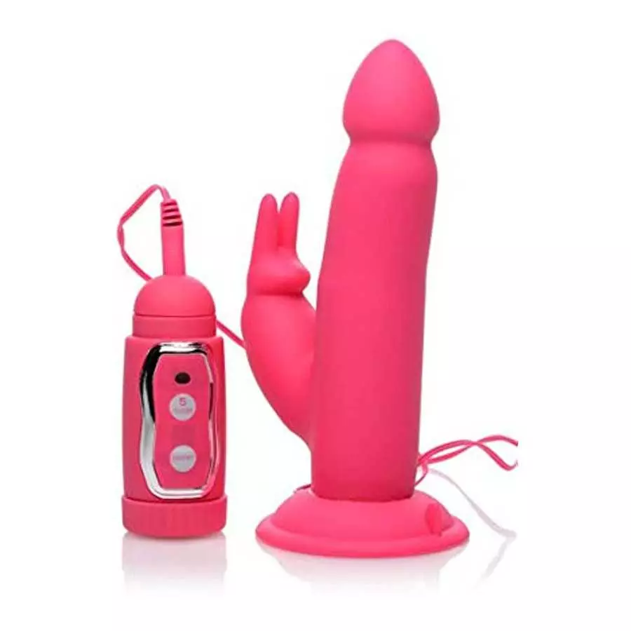 Frisky Head Spin Pink Dancing Silicone Rabbit Vibrator Frisky Head Spin Pink Dancing Silicone Rabbit Vibrator