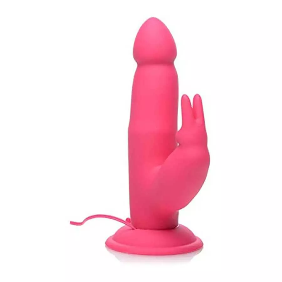 Frisky Head Spin Pink Dancing Silicone Rabbit Vibrator