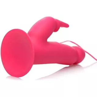 Frisky Head Spin Pink Dancing Silicone Rabbit Vibrator
