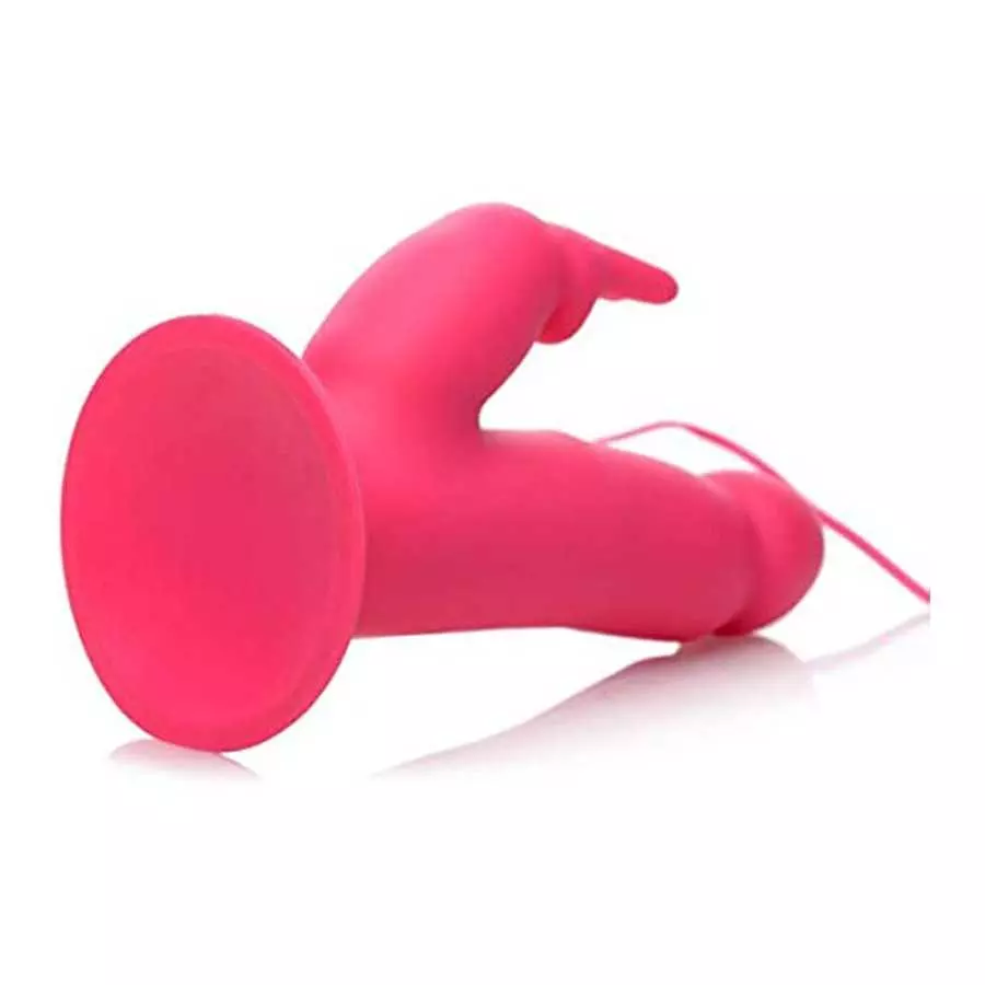 Frisky Head Spin Pink Dancing Silicone Rabbit Vibrator