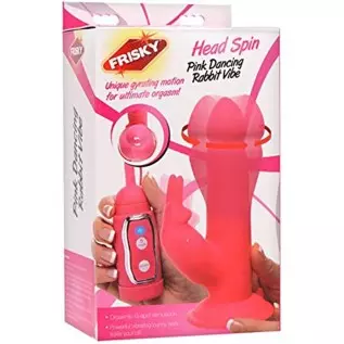 Frisky Head Spin Pink Dancing Silicone Rabbit Vibrator