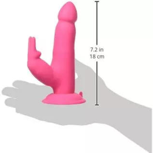 Frisky Head Spin Pink Dancing Silicone Rabbit Vibrator