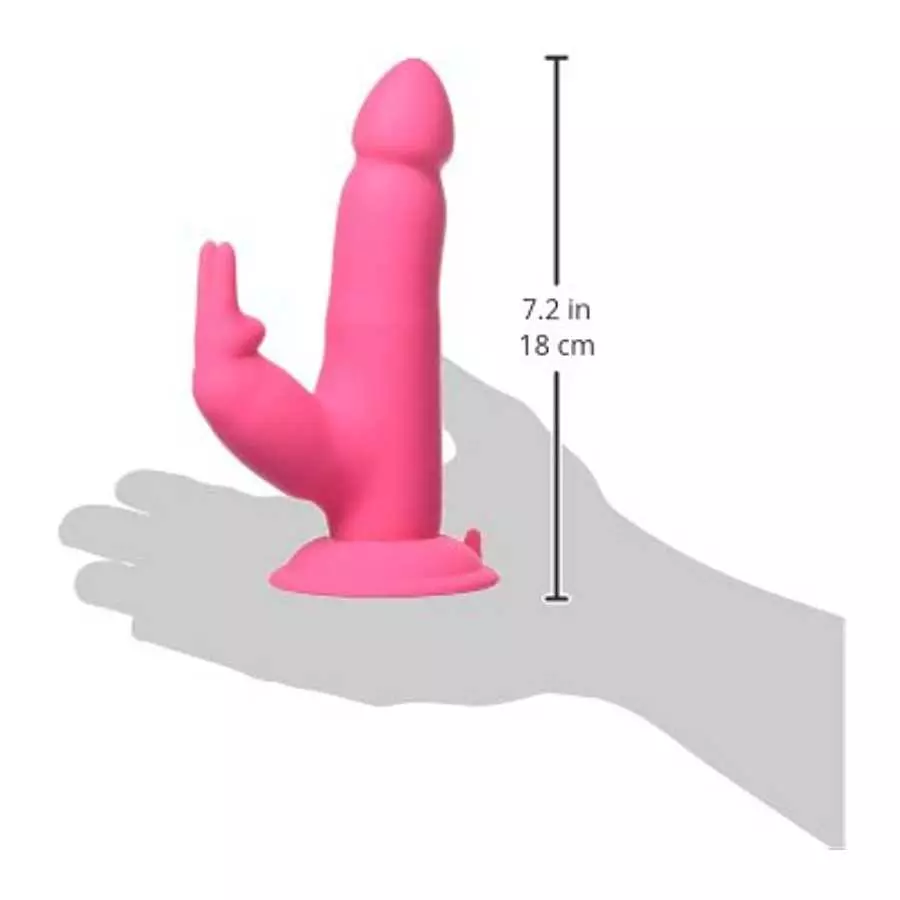 Frisky Head Spin Pink Dancing Silicone Rabbit Vibrator