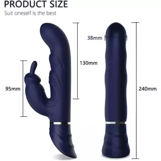 Powerful G-Spot Rabbit Vibrator for Women (Blue) Powerful G-Spot Rabbit Vibrator for Women (Blue)