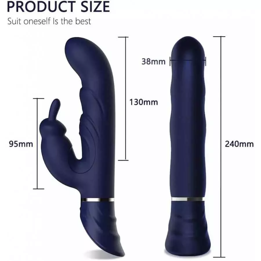 Powerful G-Spot Rabbit Vibrator for Women (Blue)