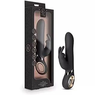 Blush Victoria - 6 Speed Reversible Gyrating Rabbit Vibe - Soft Flexible 13 Function Clit Stimulator - USB Rechargeable - IPX7 W