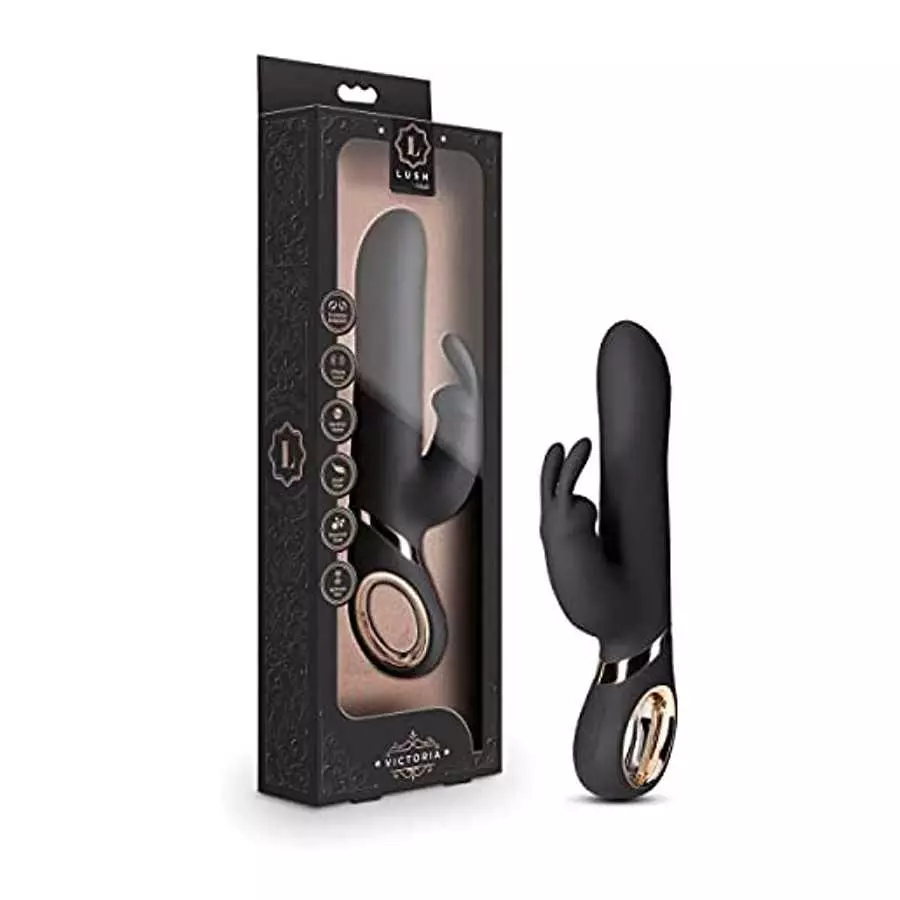 Blush Victoria - 6 Speed Reversible Gyrating Rabbit Vibe - Soft Flexible 13 Function Clit Stimulator - USB Rechargeable - IPX7 W Blush Victoria - 6 Speed Reversible Gyrating Rabbit Vibe - Soft Flexible 13 Function Clit Stimulator - USB Rechargeable - IPX7 W