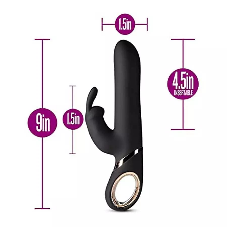 Blush Victoria - 6 Speed Reversible Gyrating Rabbit Vibe - Soft Flexible 13 Function Clit Stimulator - USB Rechargeable - IPX7 W