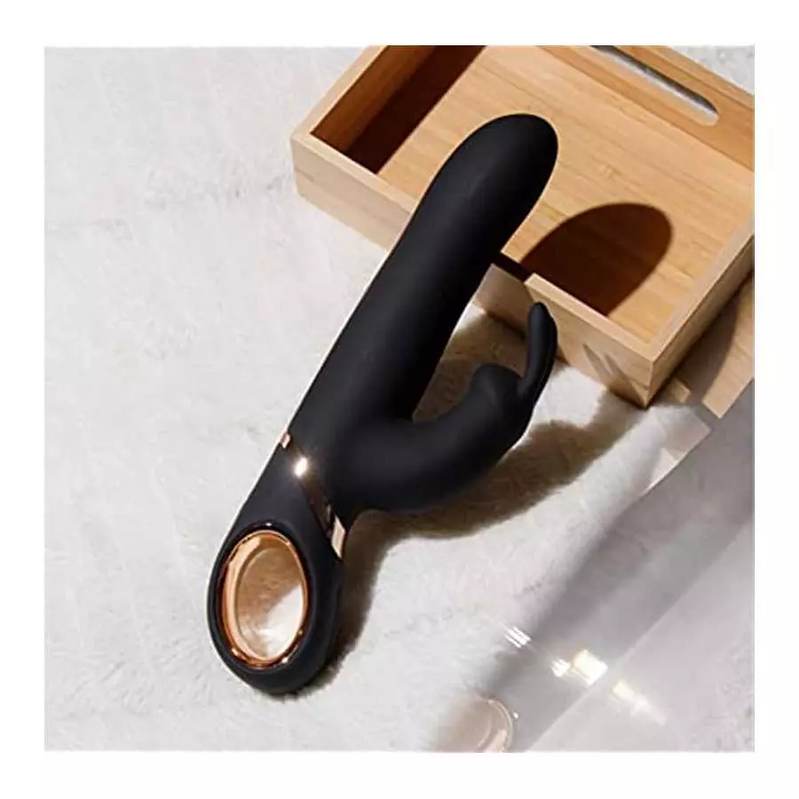 Blush Victoria - 6 Speed Reversible Gyrating Rabbit Vibe - Soft Flexible 13 Function Clit Stimulator - USB Rechargeable - IPX7 W