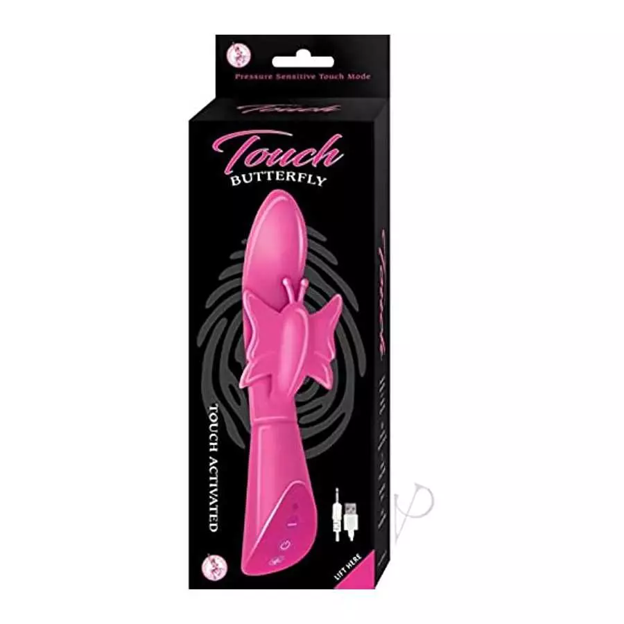Touch Butterfly - Waterproof - 10 Function Button Control - 3 Speed Touch Mode - Discreetly Quiet Vibrator for Women - Pink Touch Butterfly - Waterproof - 10 Function Button Control - 3 Speed Touch Mode - Discreetly Quiet Vibrator for Women - Pink