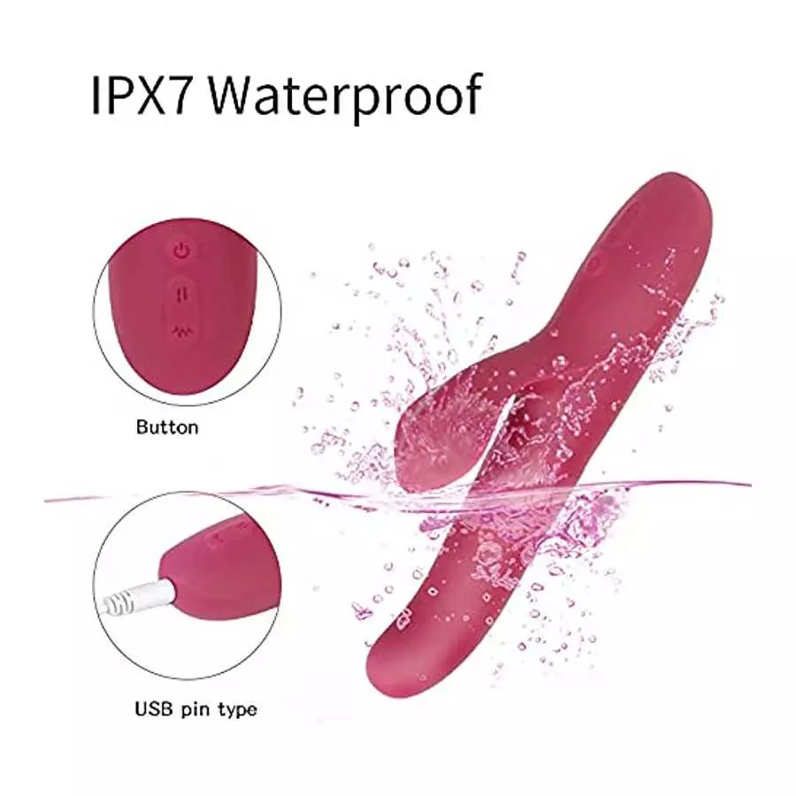 ECSTATIK Rotating Rabbit Vibrator Personal Massager for Women - 7 Vibration Patterns & 3 Speeds, 5 Thrusting & Rotating Patterns