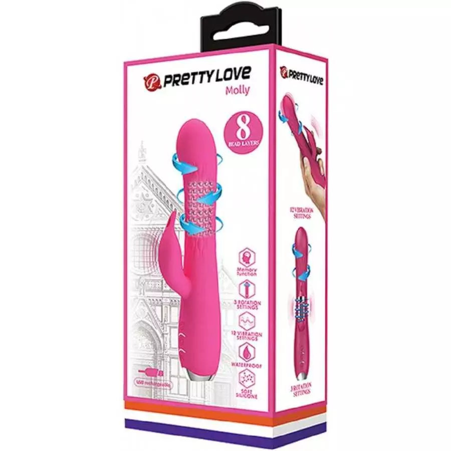 Pretty Love Molly Rotation Rabbit (Fuchsia)