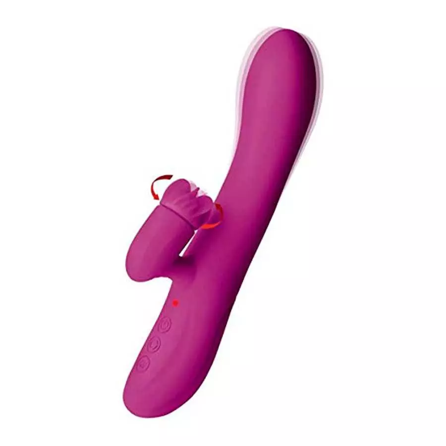 Inmi Pleasure Petal Silicone Rabbit Vibrator with Rotating Petals Inmi Pleasure Petal Silicone Rabbit Vibrator with Rotating Petals