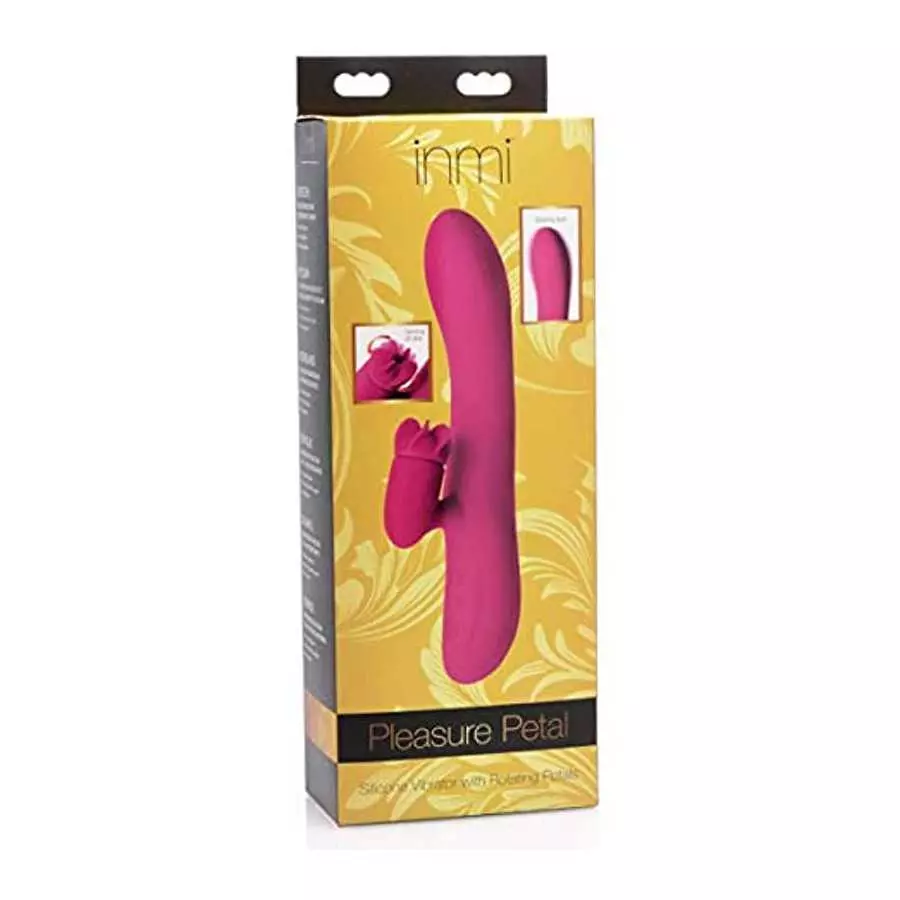 Inmi Pleasure Petal Silicone Rabbit Vibrator with Rotating Petals