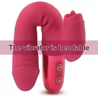 Rabbit Vibrator Dildo for Women Vaginal Health,G Spot Vibrator with Tongue Licking 10 Vibration Realistic Anal Vibrating Dildo f Rabbit Vibrator Dildo for Women Vaginal Health,G Spot Vibrator with Tongue Licking 10 Vibration Realistic Anal Vibrating Dildo f