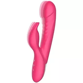 Realistic Dildo Double Stimulation for Female, G Spot 360° Rotating Head Rabbit Vibrator with 3 * 7 Vibration Modes Sex Toys for