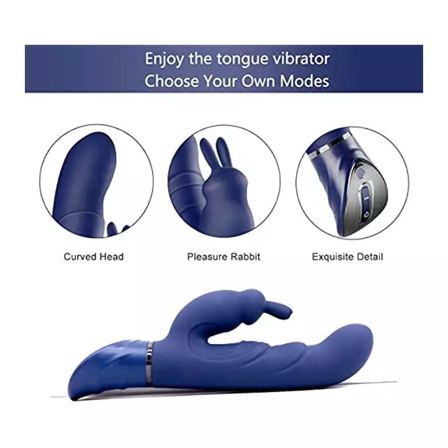 G Spot Rabbit Vibrator with Realistic Vibrating Penis Couples Vibrator with Powerful Motors for Clitoris Stimulation