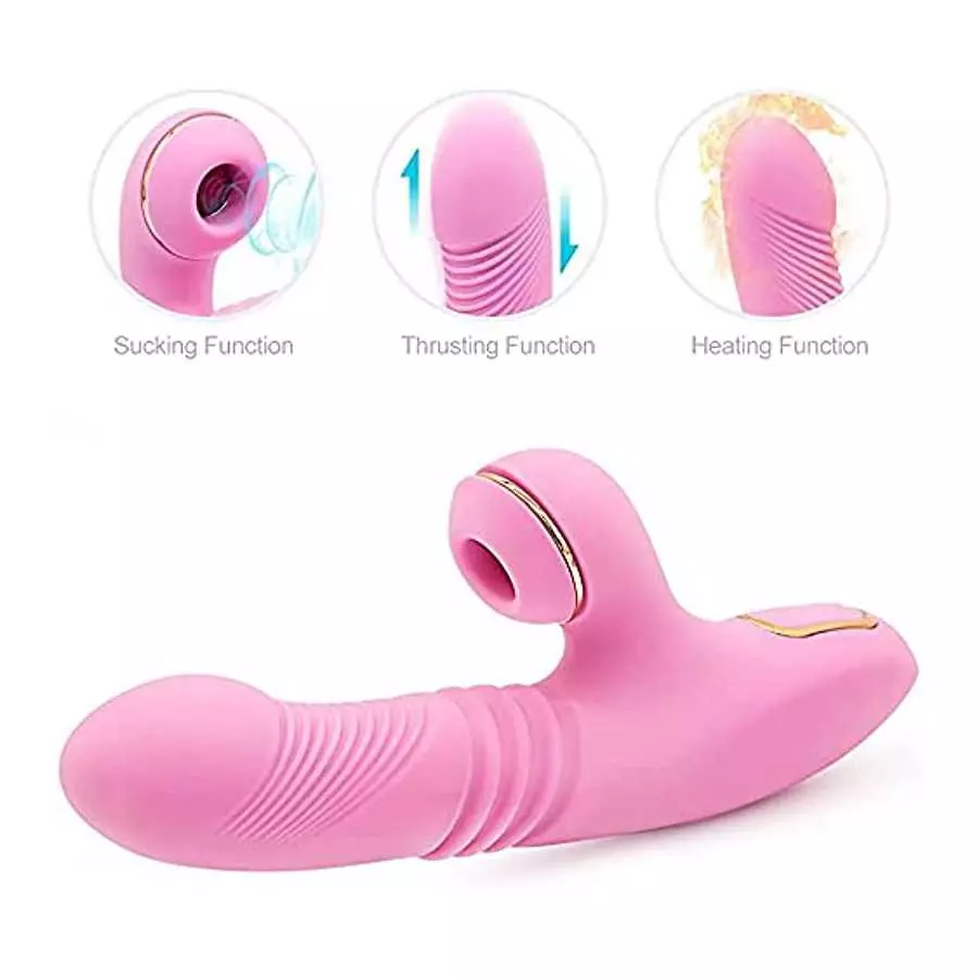 Rabbit Vibrator Yindi G-spot Stimulator, Female Thrust Vibrator Toy Dual Motor Vibrator, Adult Sex Toys Female Couple Massage Re