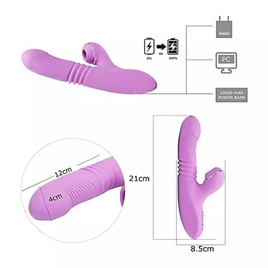 Rotating Vibration Stimulates Pleasure~Double Motor Rabbit Vibrator Toy~Soft Silicone Rabbit Vibration Toy 7 Mode Vibrating Unde
