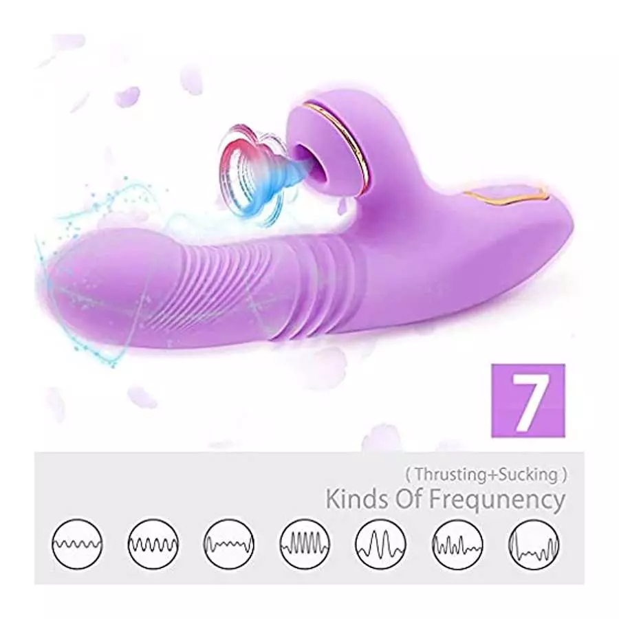 Thrust Quiet Pleasure Toy ~Growth Gift Vibrator~Silicone Soft Flexible Rabbit Vibrator Adult Relaxation Tool