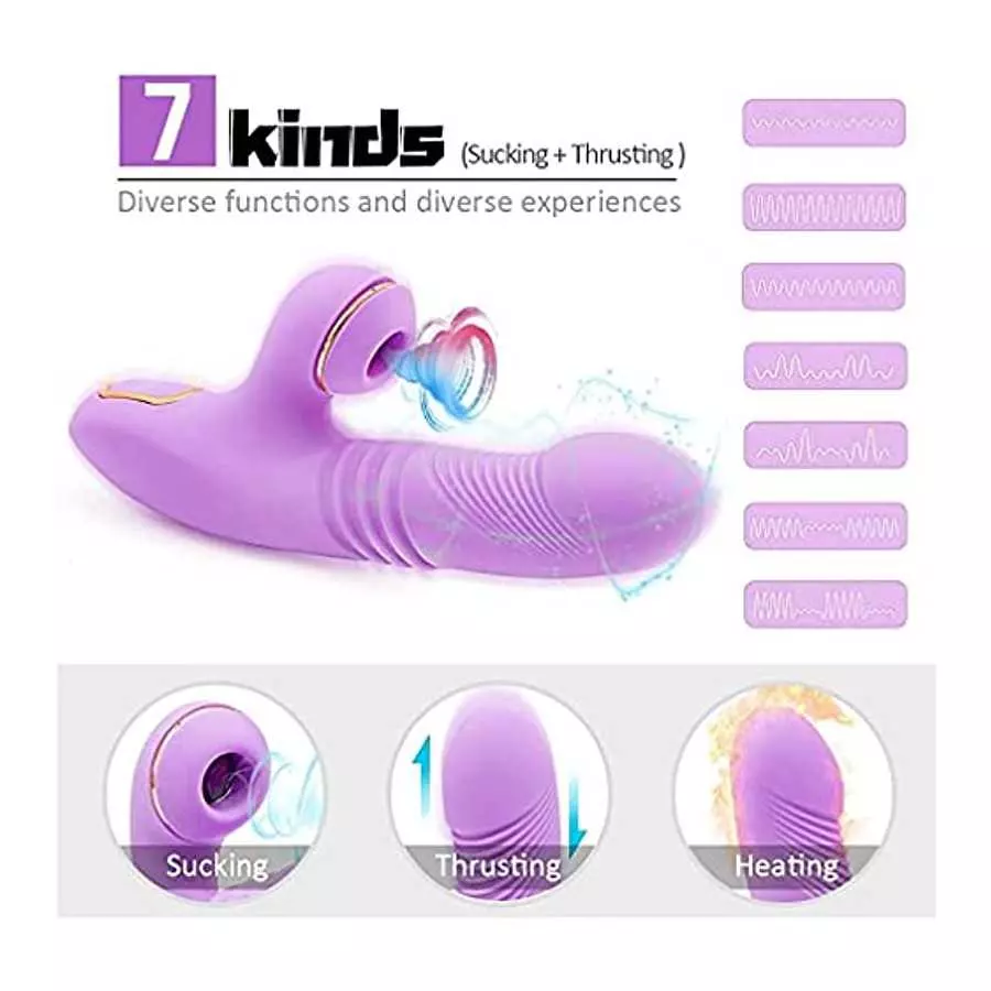 Multiple Thrust Modes Fun Decompression Electric Vibrating Massager Relax, Silicone Soft Automatic Suction Vibrator Yindi G-spot