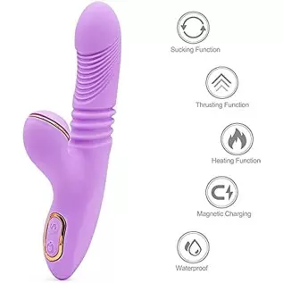 Multiple Thrust Modes Fun Decompression Electric Vibrating Massager Relax, Silicone Soft Automatic Suction Vibrator Yindi G-spot