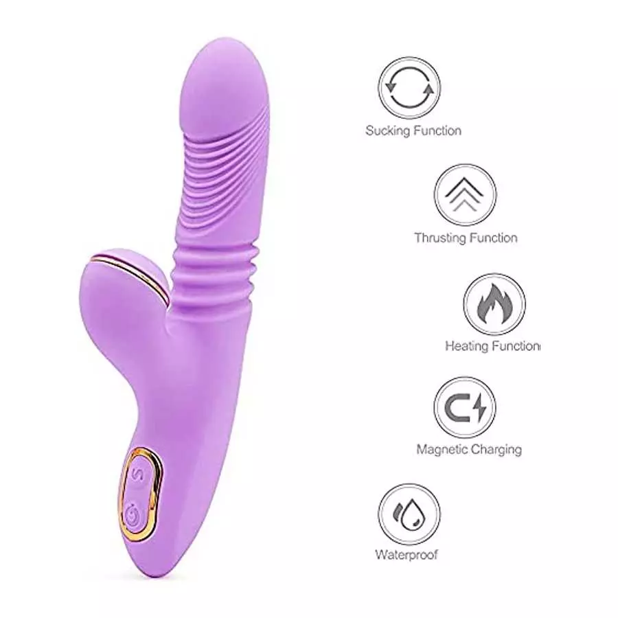 Multiple Thrust Modes Fun Decompression Electric Vibrating Massager Relax, Silicone Soft Automatic Suction Vibrator Yindi G-spot