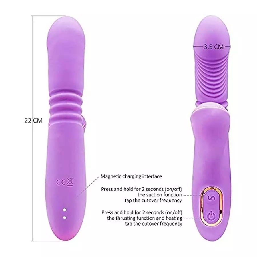 Multiple Thrust Modes Fun Decompression Electric Vibrating Massager Relax, Silicone Soft Automatic Suction Vibrator Yindi G-spot