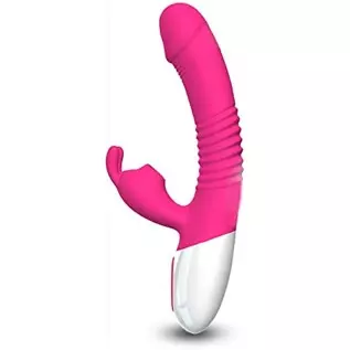 The Gadget Shack Shop Rabbit 7 Modes sucking, 7 modes vibration Vibrator, Waterproof, rechargable Stimulator Dildo