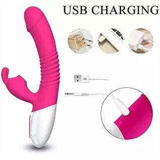 The Gadget Shack Shop Rabbit 7 Modes sucking, 7 modes vibration Vibrator, Waterproof, rechargable Stimulator Dildo The Gadget Shack Shop Rabbit 7 Modes sucking, 7 modes vibration Vibrator, Waterproof, rechargable Stimulator Dildo