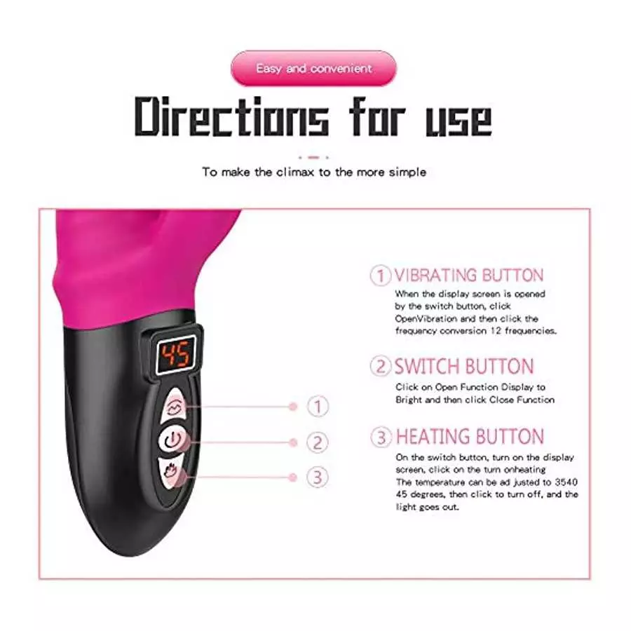 Rabbit Vibrator Adult Sex Toys for Women Thrusting Clitoral Multifunctional Vibrating for Stimulation Vagina 9 inch Soft Silicon