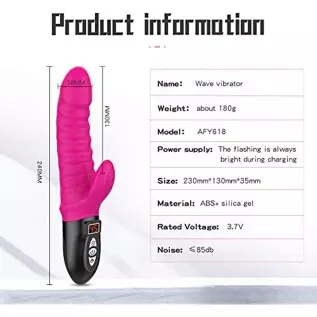 Rabbit Vibrator Adult Sex Toys for Women Thrusting Clitoral Multifunctional Vibrating for Stimulation Vagina 9 inch Soft Silicon