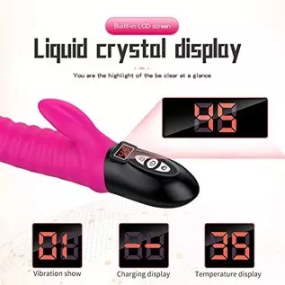 Rabbit Vibrator Adult Sex Toys for Women Thrusting Clitoral Multifunctional Vibrating for Stimulation Vagina 9 inch Soft Silicon