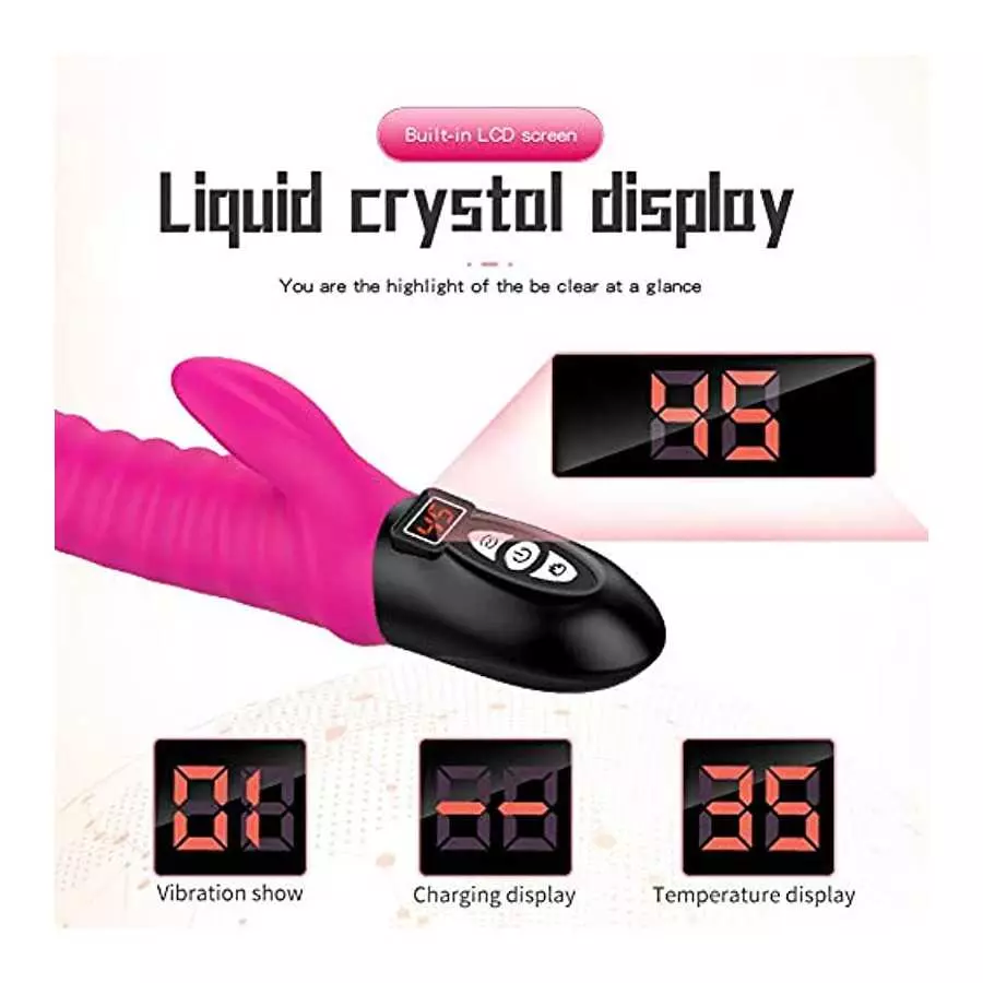 Rabbit Vibrator Adult Sex Toys for Women Thrusting Clitoral Multifunctional Vibrating for Stimulation Vagina 9 inch Soft Silicon