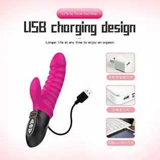 Rabbit Vibrator Adult Sex Toys for Women Thrusting Clitoral Multifunctional Vibrating for Stimulation Vagina 9 inch Soft Silicon