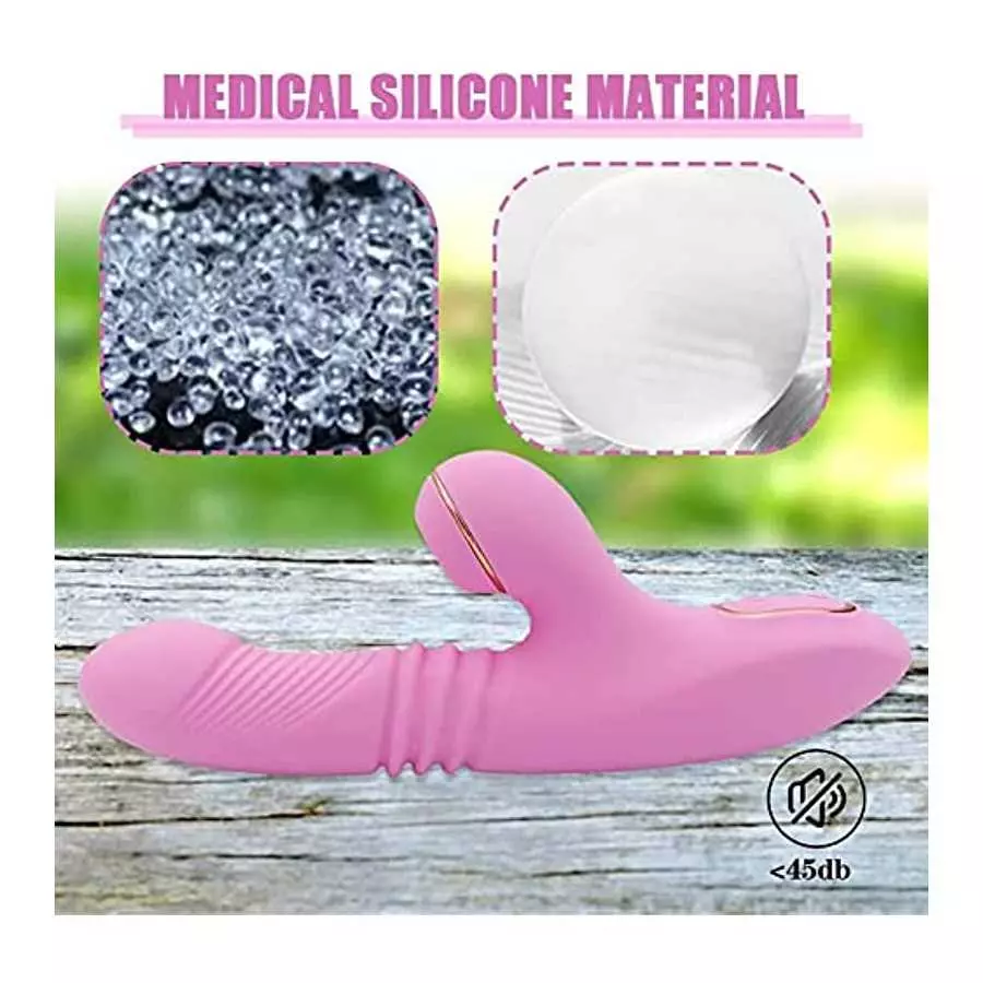 Women's Thrust Vibrator Soft Panty Vibrator ~ Cordless Silent USB Rechargeable Dual Motor Vibrator Rabbit Vibrator for Massage R