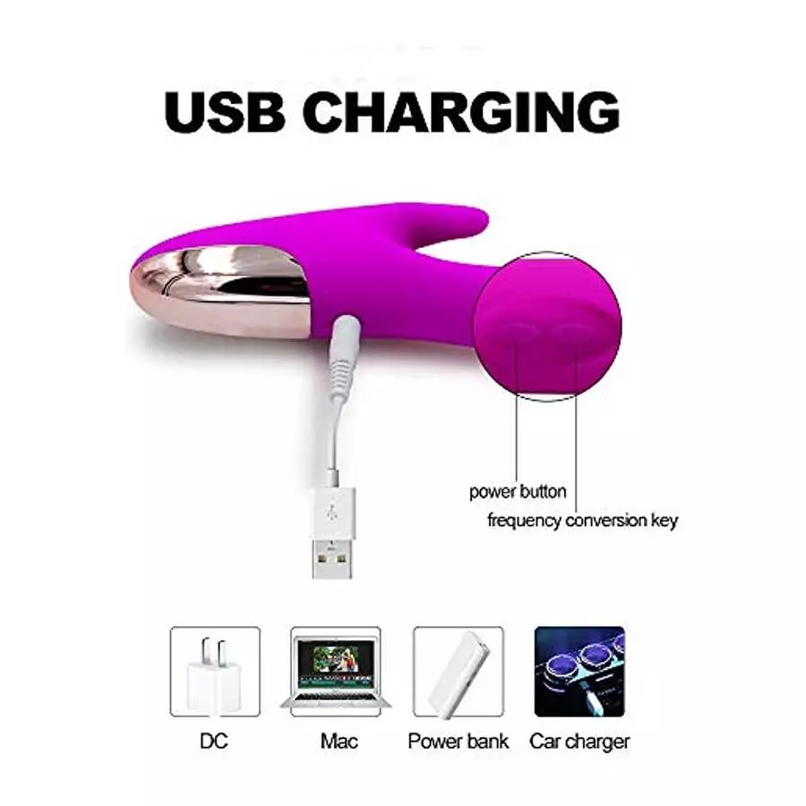 Vibrator for Women G Spot Rabbit Anal Vibrators with 30 Vibration Frequencies, Woman Waterproof Rechargeable Vibrator Adult Sex 