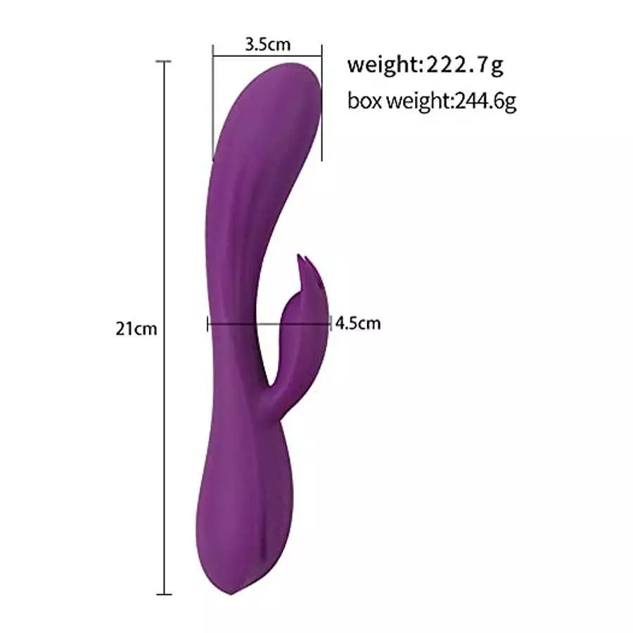 Realistic Rabbit Vibrator for G-spot Clitoris Stimulation, Waterproof Rechargeable Dildo Vibrator with 10 Strong Vibrations Dual