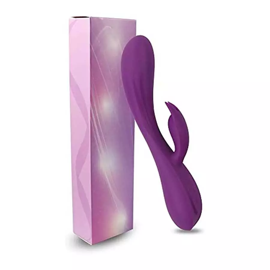 Realistic Rabbit Vibrator for G-spot Clitoris Stimulation, Waterproof Rechargeable Dildo Vibrator with 10 Strong Vibrations Dual