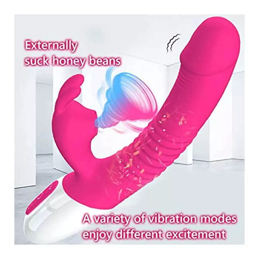 G Spot Rabbit Vibrator with Heating Function,Sex Toys for Clitoris,Waterproof Dildo Vibrator with 9 Powerful Vibrations Dual Mot