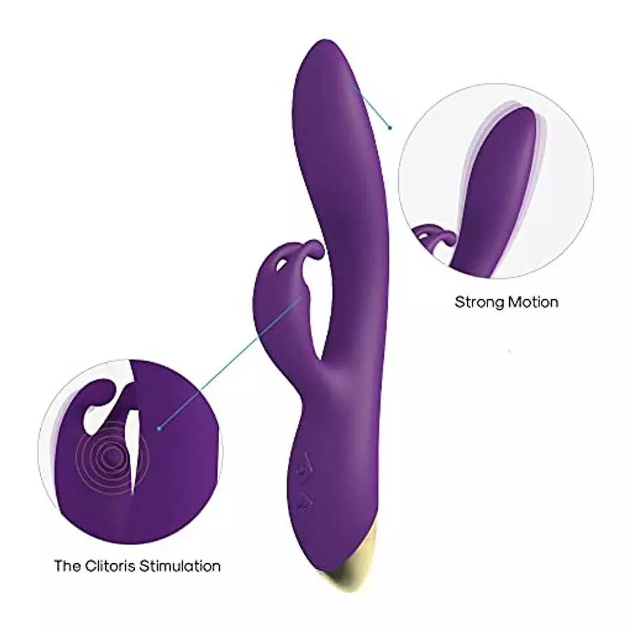 G Spot Rabbit Vibrator Adult Sex Toys with 9 Vibrations Modes, Waterproof Rechargeable Vibrator for Women Couple Clitoris Anal S