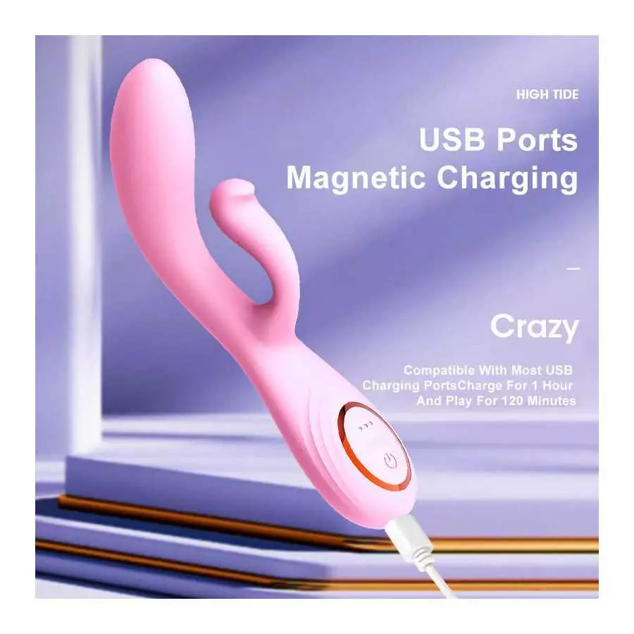 G-Spot Rabbit Vibrator Stimulator Silicone Massager for Women, Powerful Waterproof Rechargeable with 12 Vibration Modes Adult Se